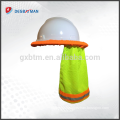 High quality reflective helmet sun shade hi-vis safety hard hat neck shade